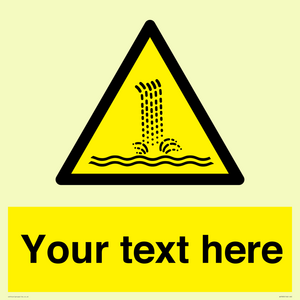 Custom warning artificial waterfall